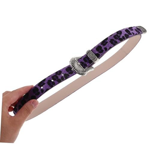 BESPORTBLE Leopard Print Wide Waist Belt for Women Vintage Western Retro Style with Buckle Elegant Accessories for4