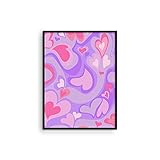 Haus and Hues Pink Poster Cute Wall Decor - Purple Aesthetic Room Decor, Indie Posters for Teens,...
