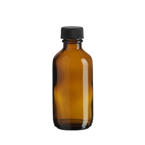 Premium Vials B26-42AM Boston Round Glass Bottle with Cap, 2 oz Capacity, Amber (Pack of 42)