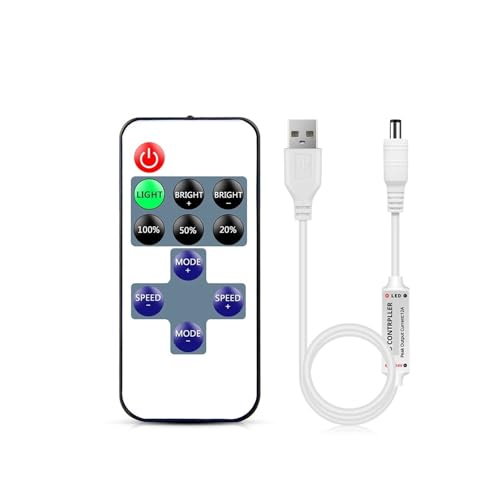 Mini variateur LED USB 5V avec télécommande 11 touches pour gradation