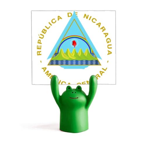 Support pour emblème du Nicaragua grenouille fixation calandre auto universelle