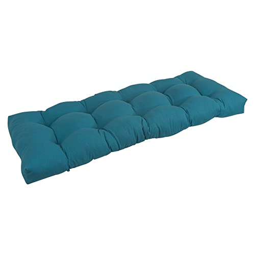 Blazing Needles Twill Tufted Bench Cushion, 51" x 19", Indigo 1 Count