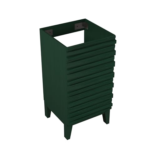 Image of Swiss Madison Cascade 18 inch Freestanding Bathroom Vanity Cabinet Without Top in Green Oak