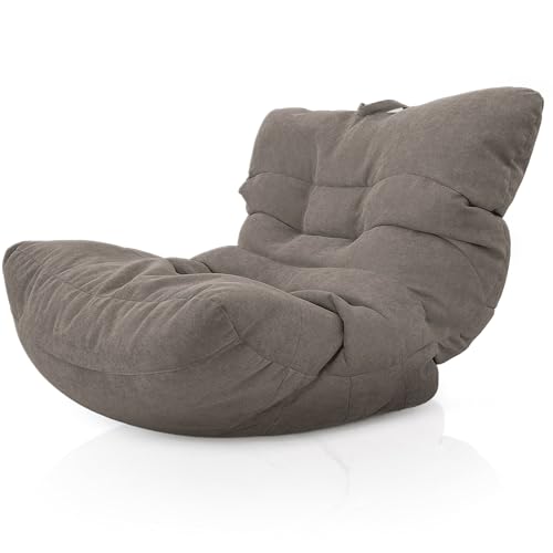 Aiire Fauteuil Pouf Salon Moderne - Pouffe Géant Interieur Adulte ou Ado avec Remplissage pour Décoration de la Chambre – Gros Bean Bag XXL ou Coussin de...