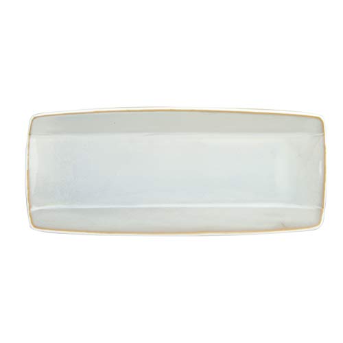 Plato de sushi gris estrecho de porcelana 11 pulg