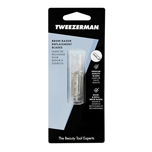Tweezerman Eyebrow Razor Replacement Blades, 4 Count (Pack of 1)