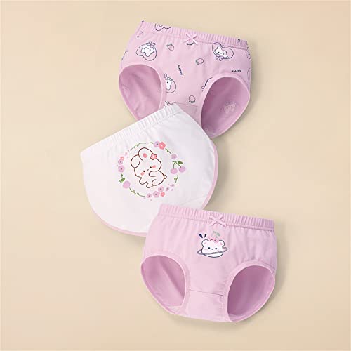 Girls Underwear Toddler Kids Cotton Assorted Briefs Trunks Cute Print 𝐏anties Breathable Flex Underpants 3 PC2