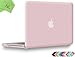 UESWILL Coque rigide lisse et douce au toucher mat pour MacBook Pro 13" avec CD-ROM (sans Retina) (modèle A1278) + chiffon de nettoyage en microfibre - Quartz rose