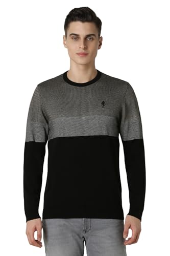 Image of Van Heusen Men's Luxury Sports Regular Fit Full Sleeve Crew Neck Sweater | Sophisticated Flair | Super Premium Fabric