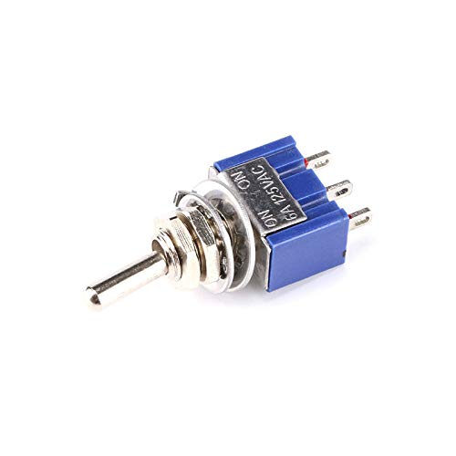 5Pcs/Lot 3-Pin Mini Toggle Switches MTS-102 SPDT Rocker Switch ON-ON AC 125V/6A