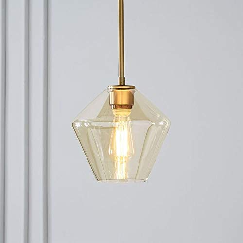 Chandelier îlot de cuisine suspendu en verre créatif style loft