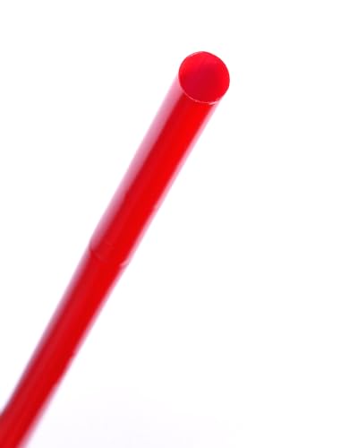 Pitillos plásticos rojos 9 pulgadas, envueltos individualmente miniatura 2