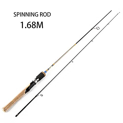 Foto von Angelrute 1. 8M 1, 68 M 1. 98m UL Stäbe Spinning 2sec Carbon-Köder- Wt 2- 8 g Casting Angelrute Spinning-black_1. 98m Fischerei Spinnerei. Teleskop Angelrute ( Color : Black , Size : 1.68m. )