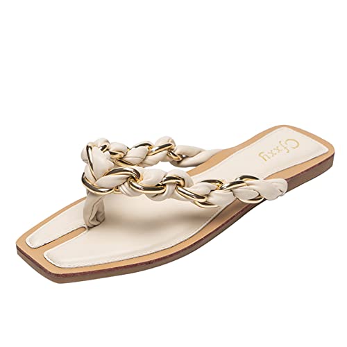 Sandales d'été strass et perles pour vos promenades en beige