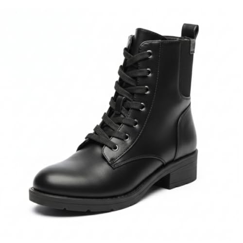 NK Schnürstiefelette Boot Damen schwarz (38 EU Schuhgrößensystem Erwachsene Numerisch M 38)