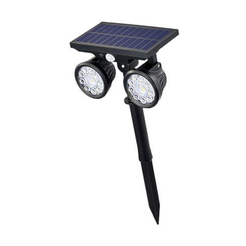 iplusmile Lámpara Solar Exterior LED con Sensor de Movimiento Foco Doble para Jardín Patio Entrada y Iluminación Automática Nocturna