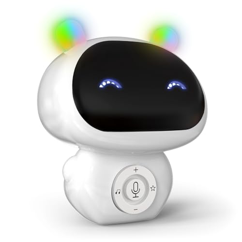 Image of Mirana Mr. Robot | Talkback Feature | Voice Changer | Onboard Music | Volume Control | Interactive Fun Toy for Babies and Kids (White)