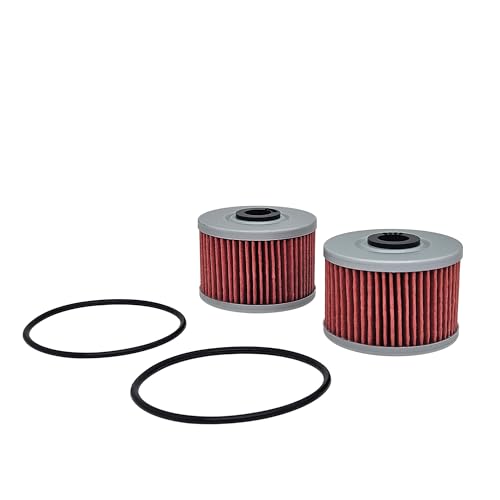 Image of 2 Universal 112 Oil Filter Compatible with Kawasaki KLX 110 110L 125 140 150 230 250 300 450 Z125 Z250 KL250 KSR110 BX250 Polaris Outlaw Predator 500 Suzuki DR-Z110