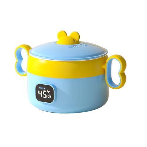 Sxhlseller Aliments électriques Réchauffeurs Bol Aliment et Soupe Réchauffeur, Acier Inoxydable Automatique à Température Constante Chauffage Réchauffeur, Boîte à Lunch à