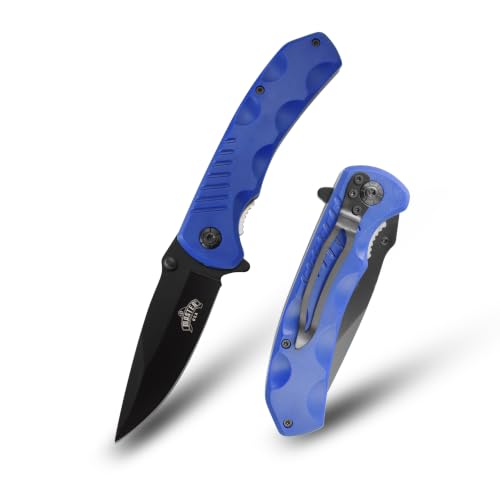 Image of MASTER USA 7.75 inch Folding Pocket Knife, 3.25 inch Black 3CR13 Blade With Pocket Clip.
