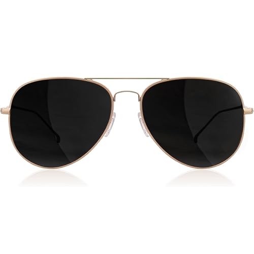 Image of grinderPUNCH Polarized Aviator Sunglasses Men Women 70s Retro Costume UV400