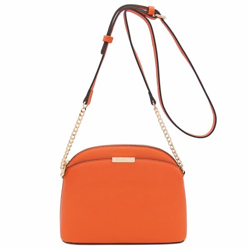 Image of FashionPuzzle Saffiano Small Dome Crossbody bag with Chain Strap