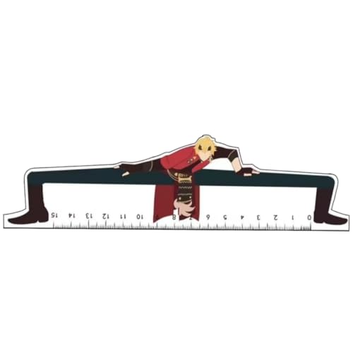 Sonsoke Wriothesley Neuvillette - Regla de plástico de anime de