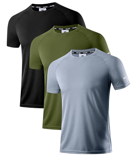 Image of Men's Quick-Dry Sportswear T-Shirts,4 /6 Pack Breathable Moisture Wicking Gym Tops for Training & Workout,Short Sleeve Tees