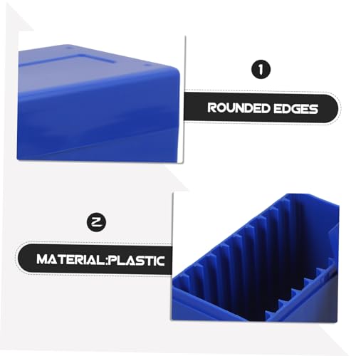 Caja organizadora para monedas azul de plástico miniatura 7