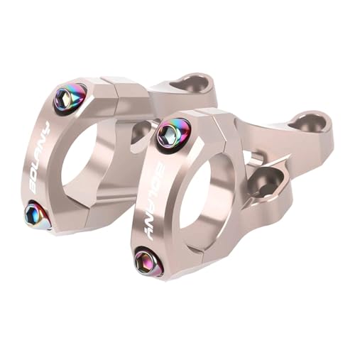 STARTIST マウンテンバイクステム ハンドルバーステム ポータブルコンポーネント交換アクセサリー モダン ヘビーデューティー 取り付け簡単 31.8mmクランプ, ローズゴールド