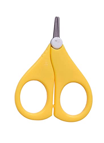 Image of Baby Scissors and Nail Clipper set /4-In-1 Baby Grooming Kit in Plastic Box Packing-Yellow
