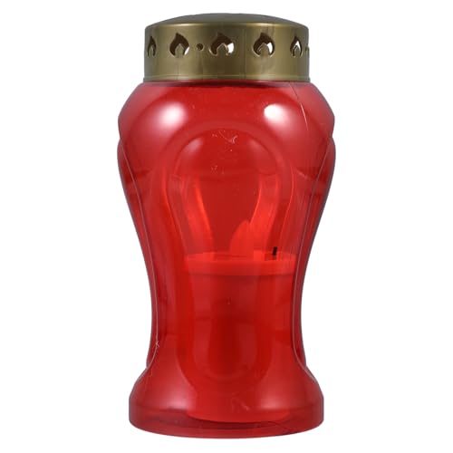 Veemoon Elektrische Gartenfackel mit Roter Schale Flammenlose LED...