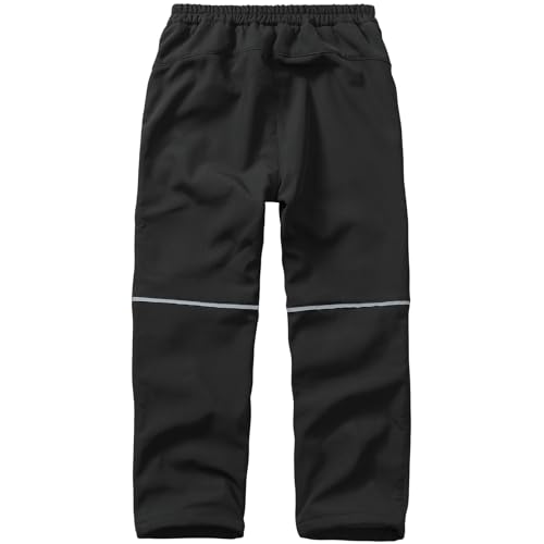 Waterproof Snow Pants for Kids Boys Girls, Winter Insulated Ski Trousers Fleece Lining, Elastic Waist Softshell Hiking Pants2