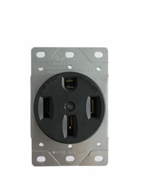 SELECT Lighting SL-DR50A-4S Volt Straight Blade Device, NEMA 14-50R, 50 Amps 125/250V Range Receptacle, Flush Mounting Power Outlet, Grounding, 3 Pole 4 Wired