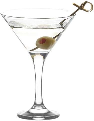 lav Martini Glasses Set of 6 - Martini Cocktail Glass Set 6 Oz - Cosmopolitan Glasses for Elegant Cocktails - Classic Cocktail Glasses with Chic Design for Home Parties - Made in Europe
