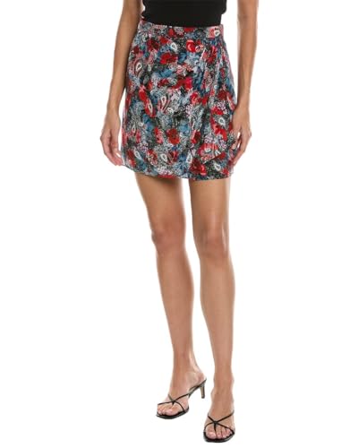 The Kooples Womens Silk Mini Skirt, 1, Red