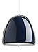 Tech 700TDPRVPUS-LED927 Paravo Pendant, 1-Light LED 19 Watts, Blue/Satin Nickel
