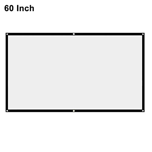 Projector Screen, White Projector Screen, 16:9 No Crease Home Theater Foldable Projection Screen 60"|72"|84"|100"|120"|150" #TOP1