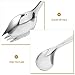 Kichvoe 1set Self Eating Curved Spoon Disabled Angled Assist Tableware for Patients Stainless Steel Utensils for Comfortable Grip Dishwasher Safe Eating