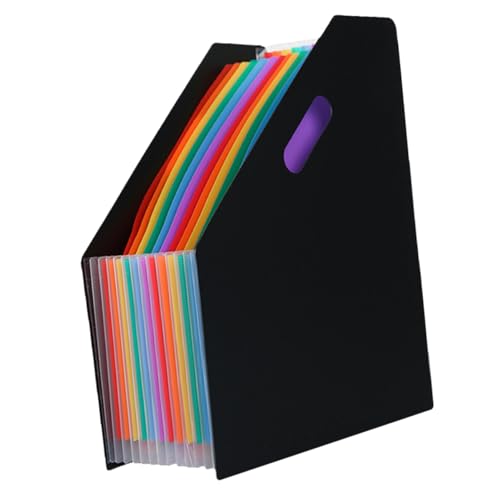 NUOBESTY Carpeta de Archivos Expandible Tipo Acordeón Organizador Plástico Grande para Documentos Recibos y Facturas Resistente y Portátil para Oficina y Hogar