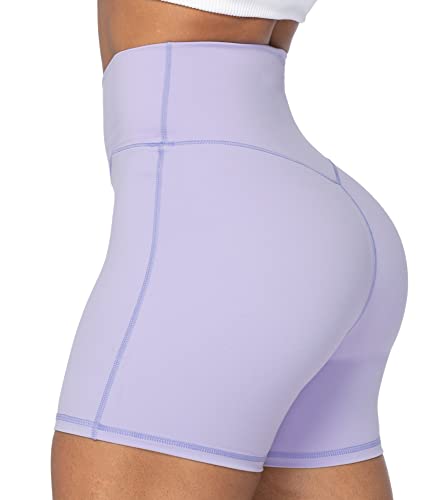 Image of Sunzel Crossover Biker Shorts for Women, No Front Seam V High Waist Yoga Workout Gym Shorts with Tummy Control | 4 Or 6-Inch Inseam, High Waisted, Tummy Control, Crossover Waist, Buttery Soft, No Front Seam, Squat Proof, Compression