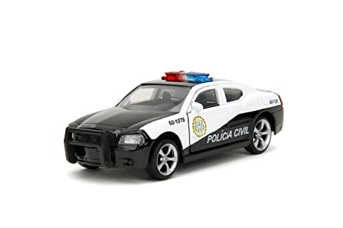 Fast & Furious 1:32 2006 Dodge Charger Police Car Die-Cast Car, Toys for Kids and Adults