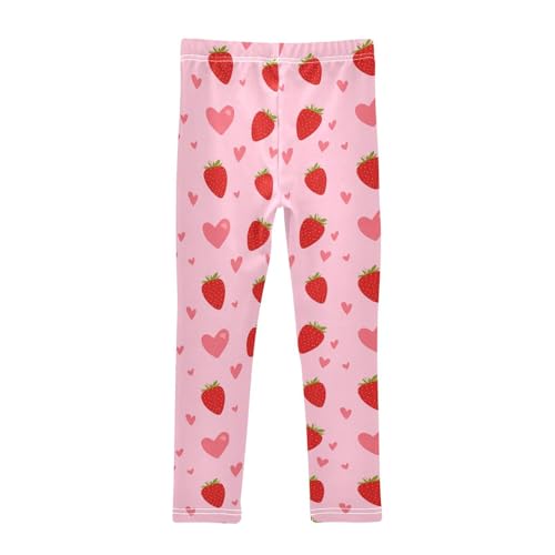 Girls' Leggings Strawberries Hearts Pink Kids Yoga Tights Pants 1 Pack 208619902