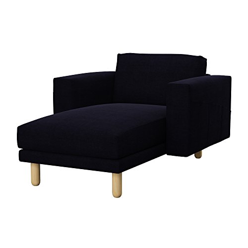 Soferia - IKEA NORSBORG Funda para chaiselongue, Elegance Black