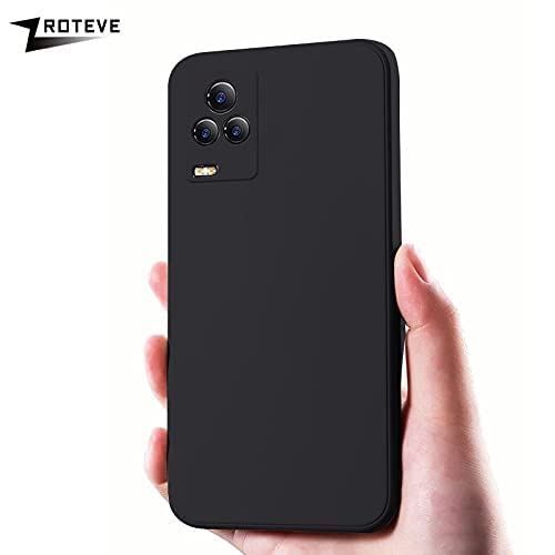 Image of TRUEUPGRADE Liquid Silicone Back Cover Case Compatible for Vivo V20 Pro | Microfiber Inside | 360 Degree Protection Back Case Cover for Vivo V20 Pro - Black