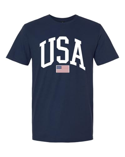 USA Graphic T-Shirt for Men & Women – 4th of July Patriotic American Flag Tee – Soft Cotton Casual Shirt