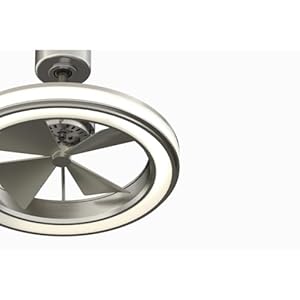 Fanimation gleam 16 inch indooroutdoor ceiling fan with led light kit brushed nickel 1491x2370x2370  urban country home decor