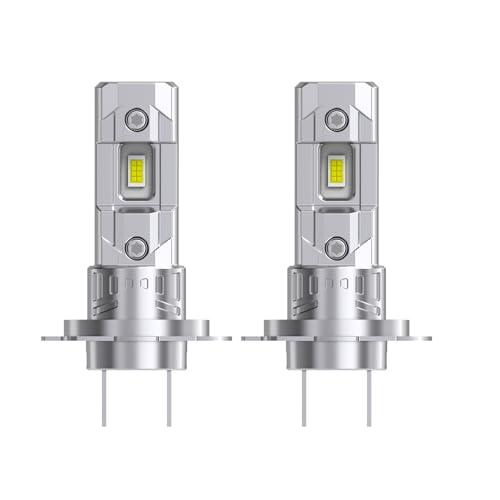 LTONXEN Bombilla LED H7, 12V 50W para Faros de Coche, 20000LM 6500K Blanc Luz Kit de Luces para Luces Largas y Cortas, 2 Pcs