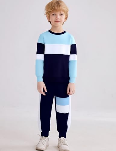 Image of mkodopy Boys Clothes Hoodie Sweatsuits Tops and Pants Boys Fall Winter Outfits Boy Clothing Set