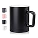 Produktbild NEWANOVI Keramische Kaffeetasse Kaffeetasse aus Porzellan in matt, Becher mit henkel für Heißgetränke, Kaffee, Tee Milch, Kakao, Keramik Becher, 500ml, Schwarz